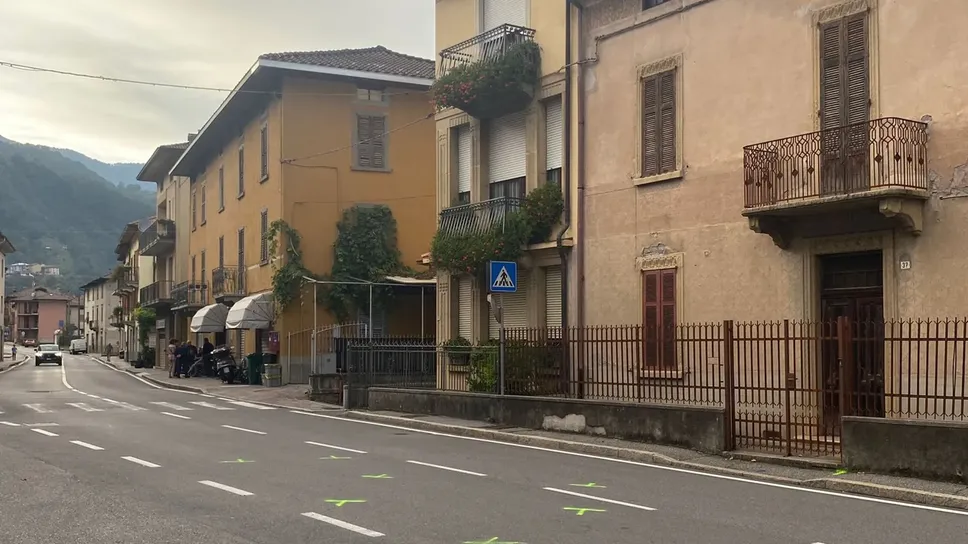 Il luogo dell’incidente a Val Brembilla
