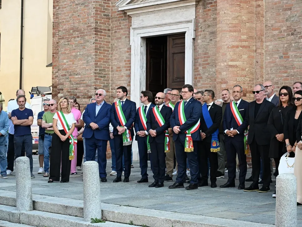 Ai funerali di Ettore Pirovano