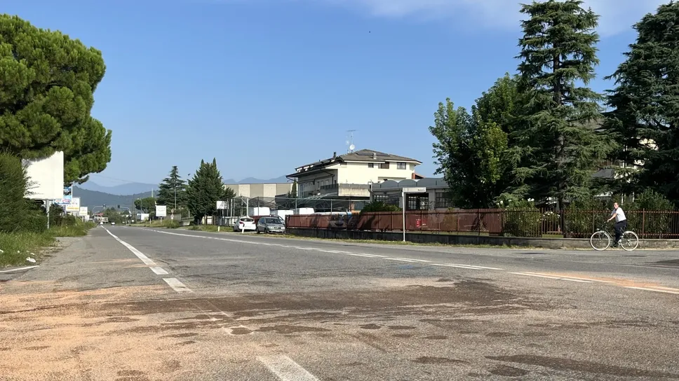 Il luogo dell’incidente a Carobbio