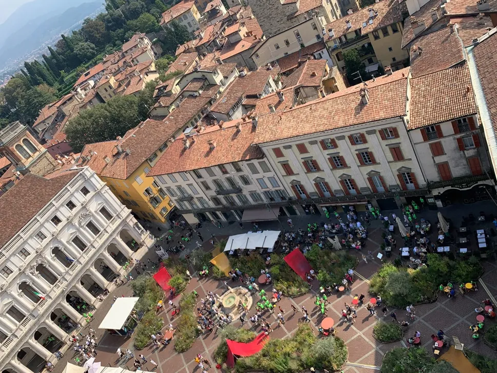 Piazza Vecchia dall’alto