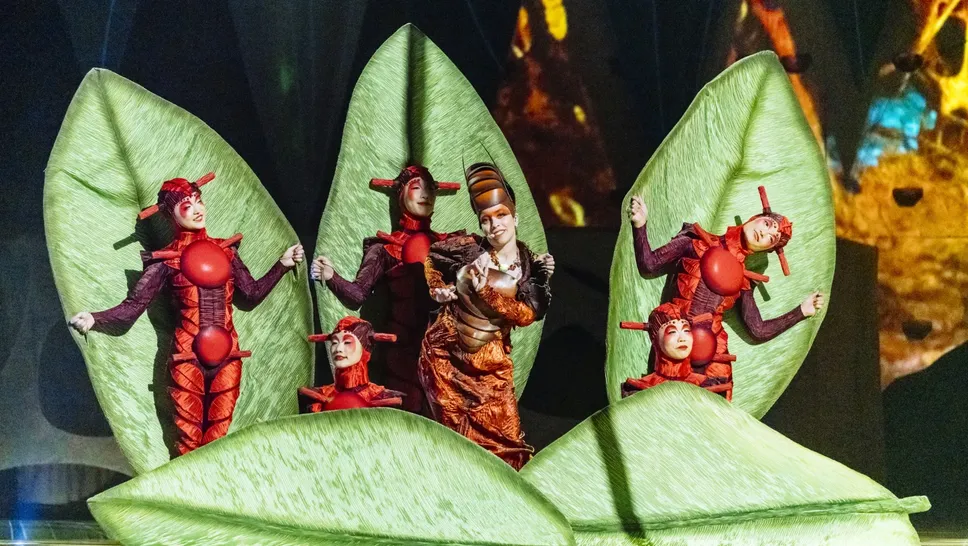 Un’immagine dello spettacolo Ovo del Cirque du Soleil alla ChorusLife Arena dal 9 al 12 aprile