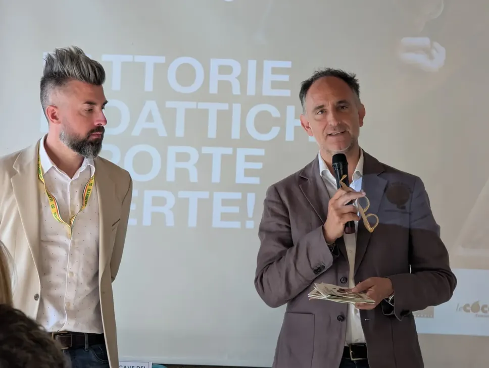 Da sinistra eRaffaele Donadoni di Coldiretti e l’assessore regionale Alessandro Beduschi