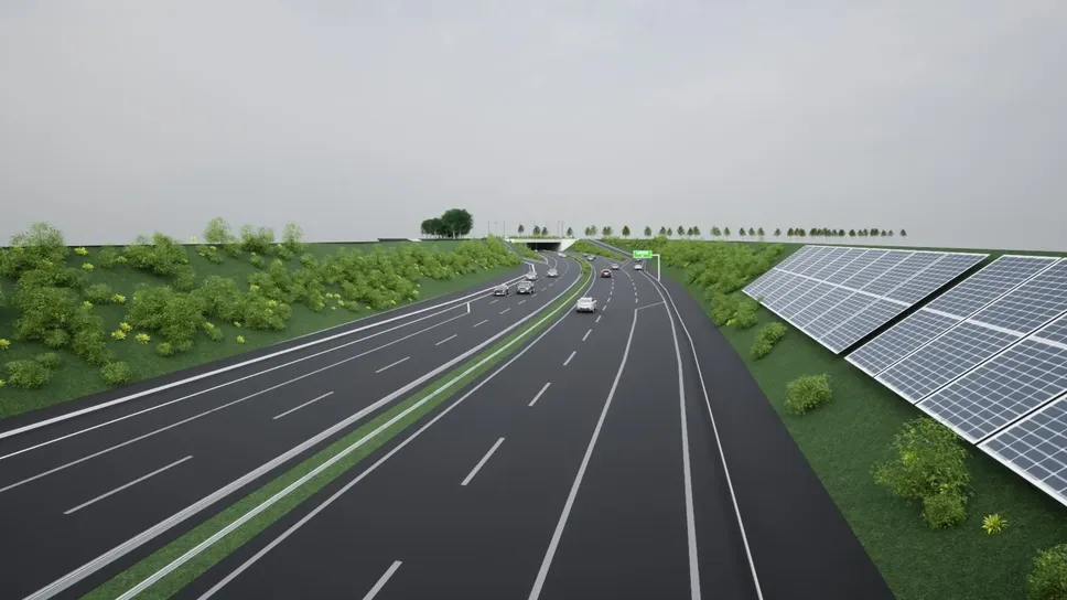 Un render dal progetto, attualmente oggetto di valutazione di impatto ambientale al ministero