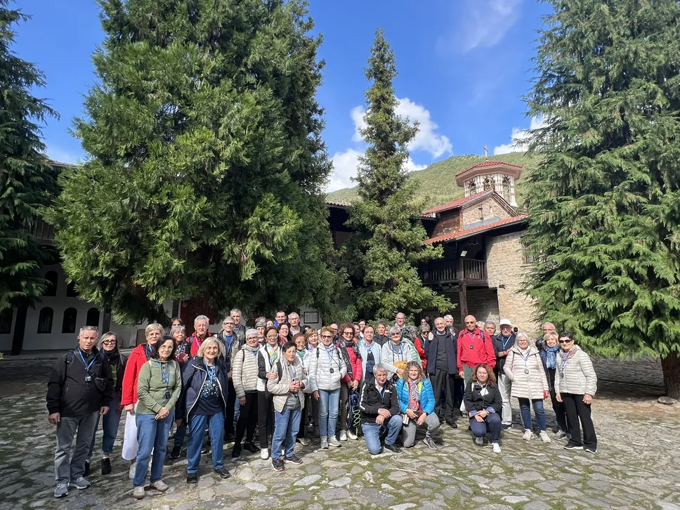 Alcuni dei pellegrini al monastero di Backovo