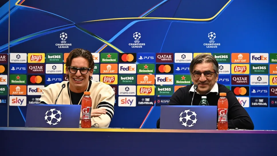Carnesecchi e Juric in conferenza stampa alla vigilia di Atalanta-Club Brugge