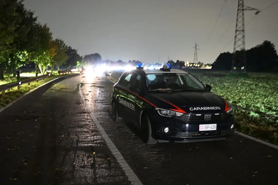 iI carabinieri in azione dopo l’incidenteCesni