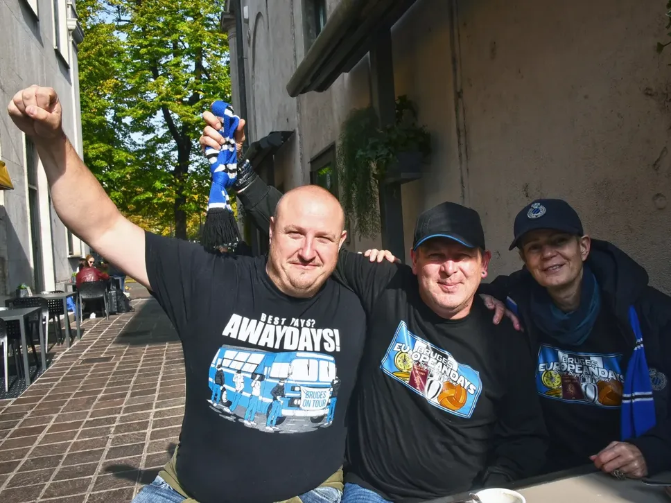 I tifosi belgi in centro a Bergamo