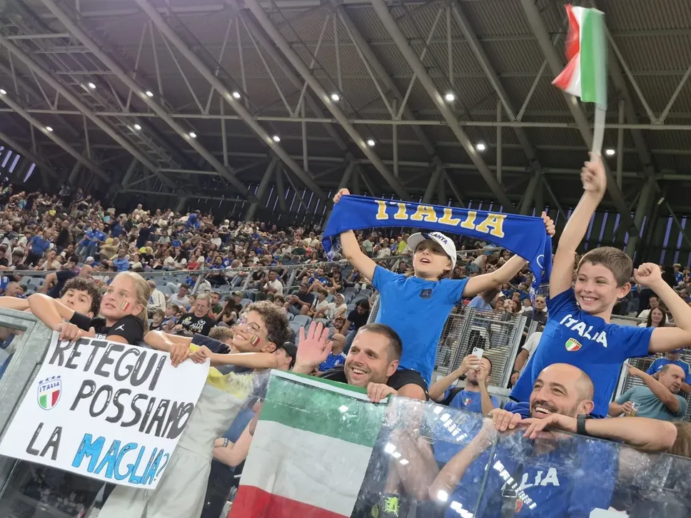 Allo stadio di Bergamo