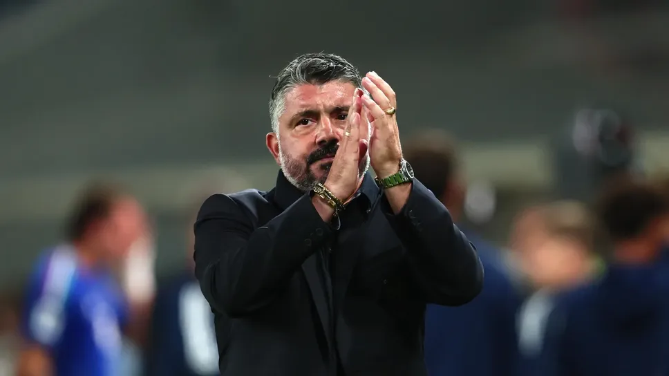 Il ct Gattuso a fine gara a Bergamo Il ct Gattuso a fine gara a Bergamo