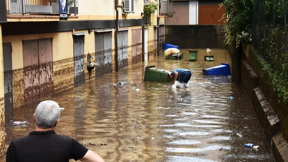 L’immagine di un condomionio allagato a Bergamo il 9 settembre 2024 a seguito dell’alluvione che ha colpito la città e che aveva fatto esondare il torrente Morla L’immagine di un condomionio allagato a Bergamo il 9 settembre 2024 a seguito dell’alluvione che ha colpito la città e che aveva fatto esondare il torrente Morla