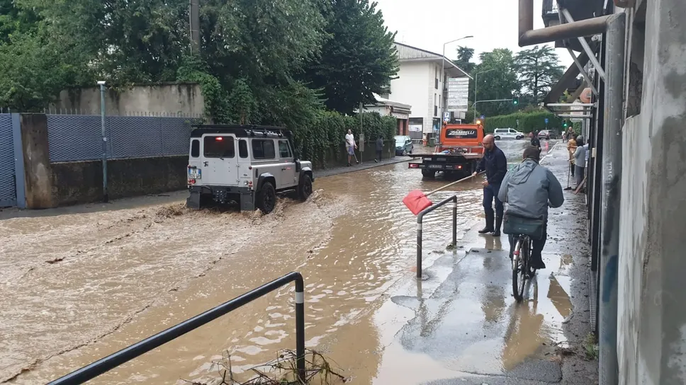 Via Baioni, l’esondazione del Morla a Bergamo il 9 settembre 2024
