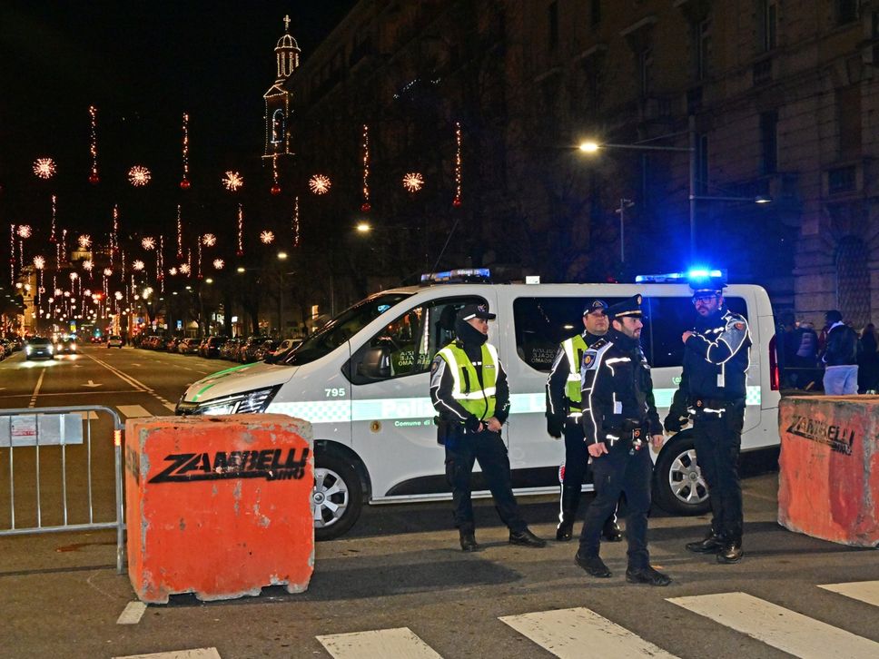 Il tratto del viale Papa Giovanni chiuso al traffico