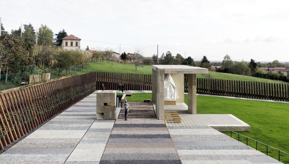 Il Giardino della Pace del Santuario di Sotto il Monte dove verranno collocate le Pietre di Pace