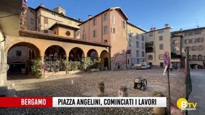 Bergamo, in Città Alta aperto il cantiere per la riqualificazione di piazza Angelini