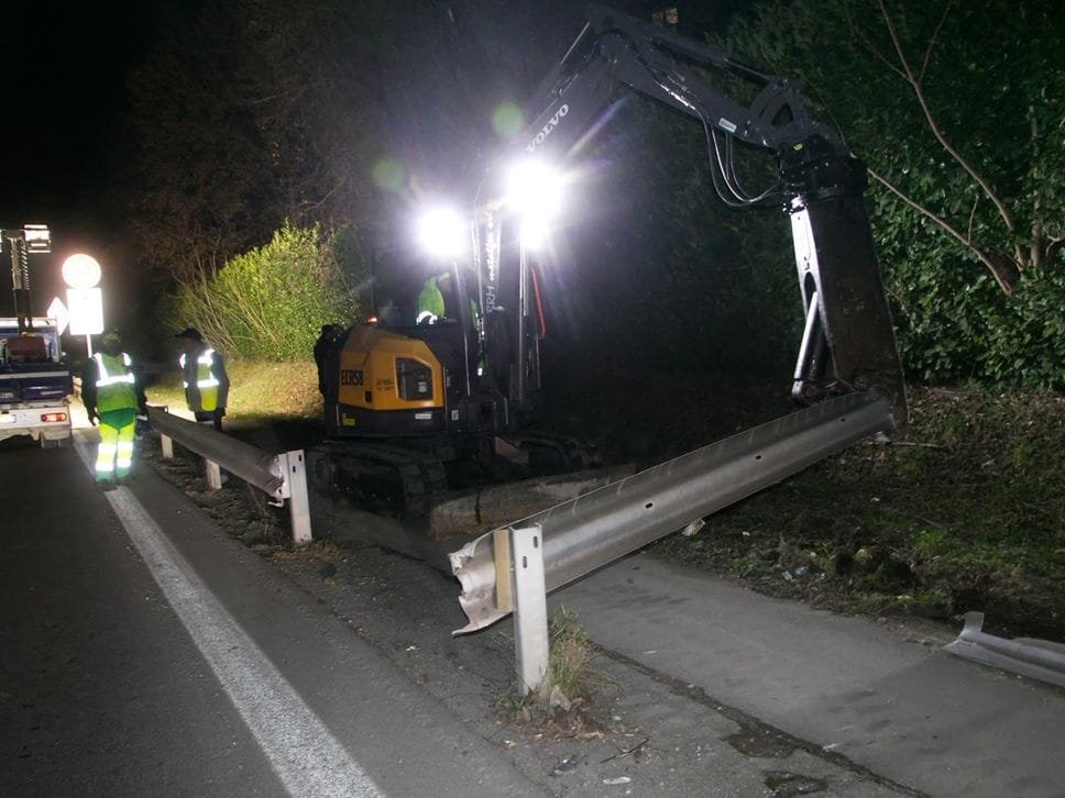 Le operazioni di rimozione dei guardrail