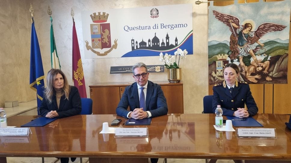 Il primo incontro con la stampa del questore di Bergamo, Vincenzo Nicolì