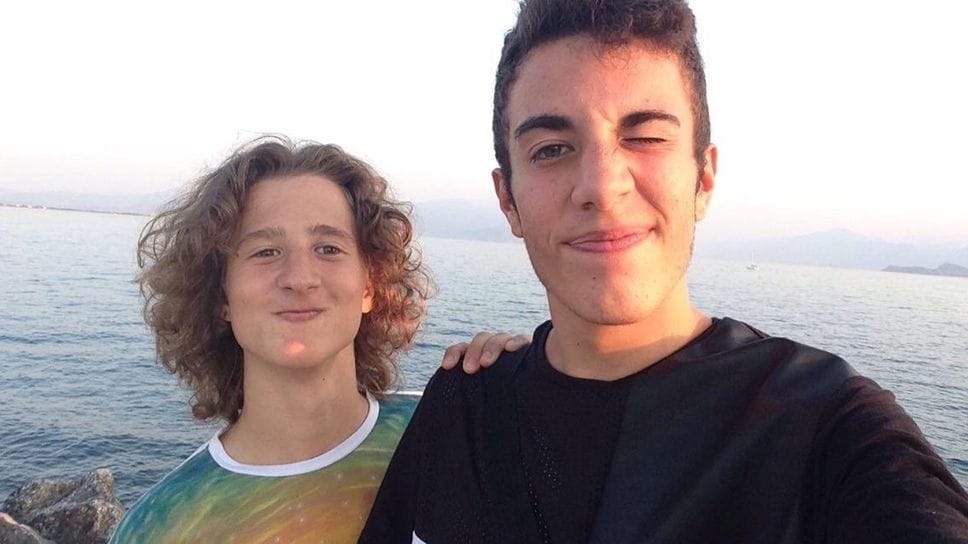 Leonardo Ghilardi, «Ghilo», a destra, con il cugino e amico Gabriele