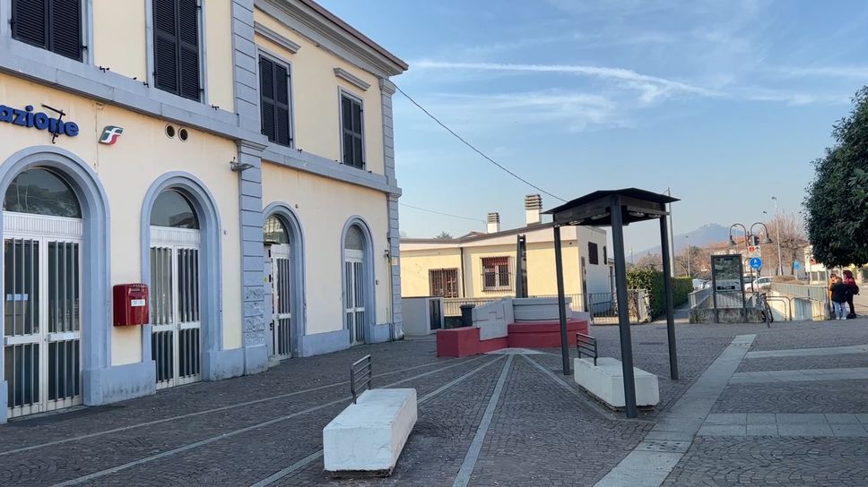 La stazione dei treni a Montello