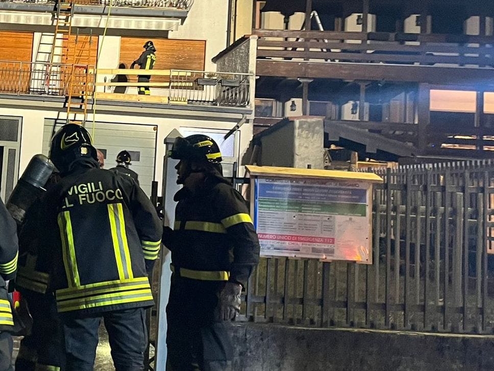 L’incendio a Rovetta