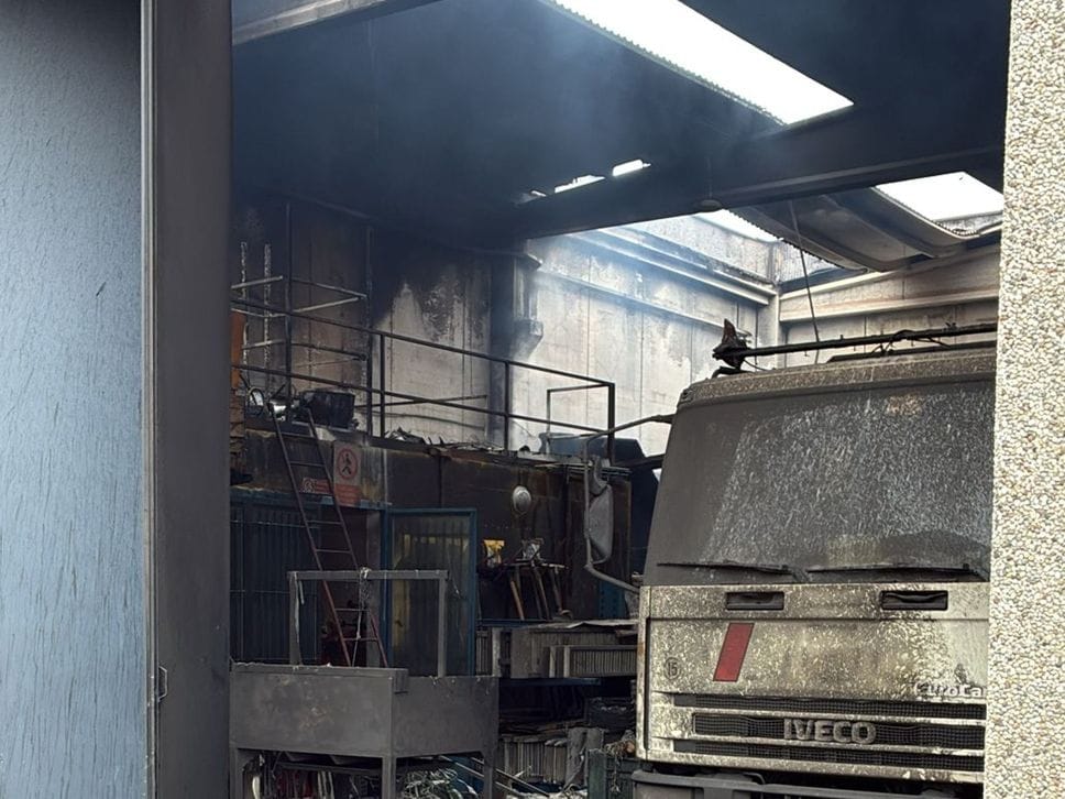 L’interno del deposito