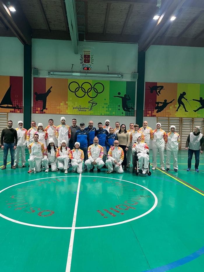 I gruppo pronto per effettuare la staffetta