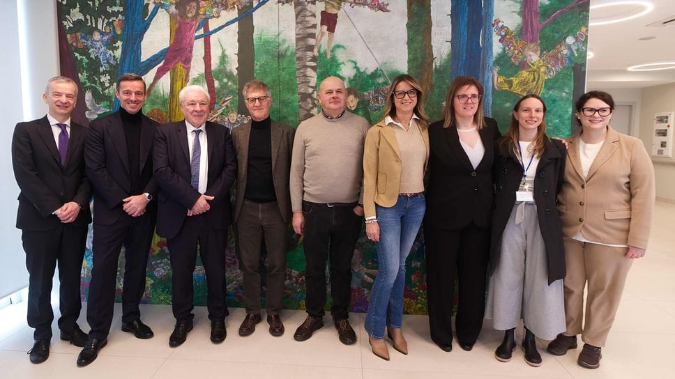 Da sinistra: Eugenio Comincini, Francesco Percassi, Giuseppe Maino, Giuseppe Giovanelli, Filippo Mamprin, Maria Luisa Galli, Chiara Barboni, Federica Beccarelli e Chiara Bettini