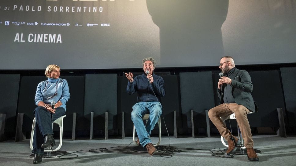 Il regista Paolo Sorrentino a Bergamo, al cinema Conca Verde con Daria D’Antonio e Beppe Manzi