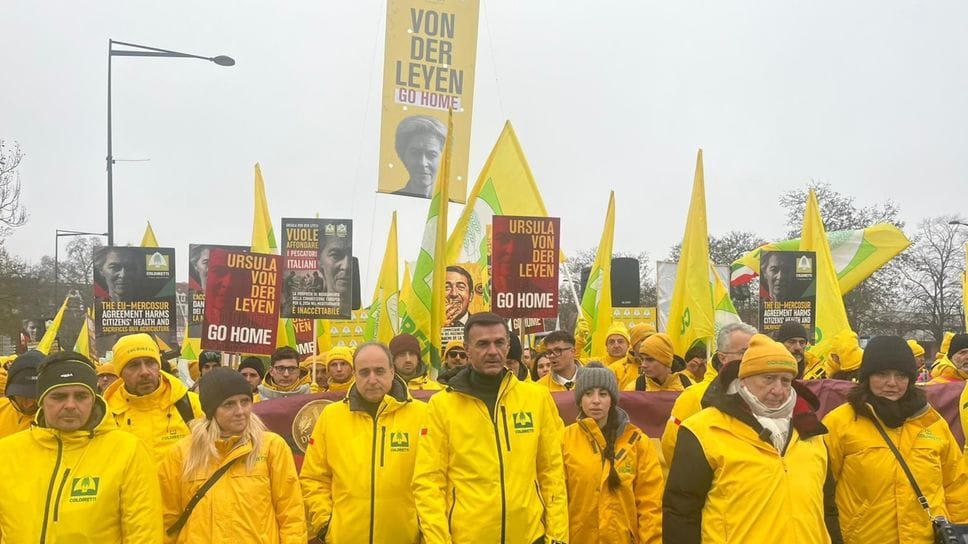 La protesta di Coldiretti a Strasburgo