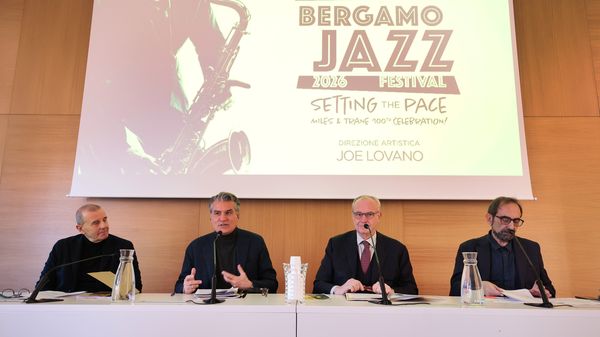 La conferenza stampa. Da sinistra Massimo Boffelli, Sergio Gandi, Giorgio Berta e Roberto Valentino
