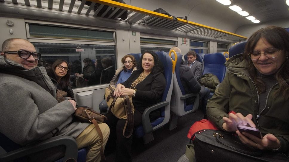 I pendolari in viaggio verso Milano