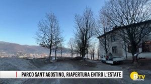 Bergamo, lo stato di avanzamento del cantiere al parco di Sant'Agostino