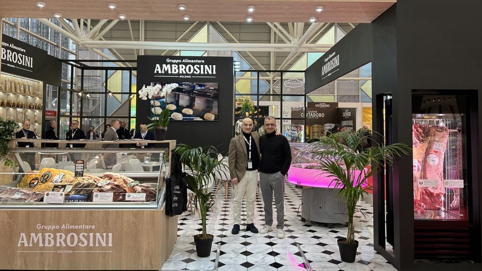 I fratelli Paolo (a sinistra) e Diego Ambrosini alla fiera Marca di Bologna