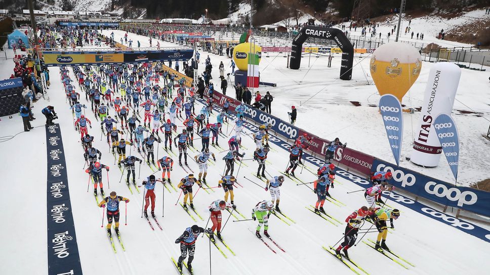 Il via della Marcialonga 2025, quando vinsero i norvegesi Andreas Nygaard ed Emilie Fleten