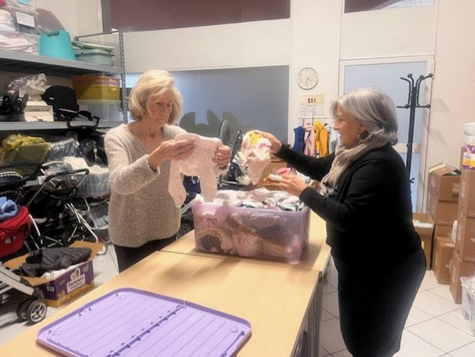 Tina con la responsabile  Loretta Moretti