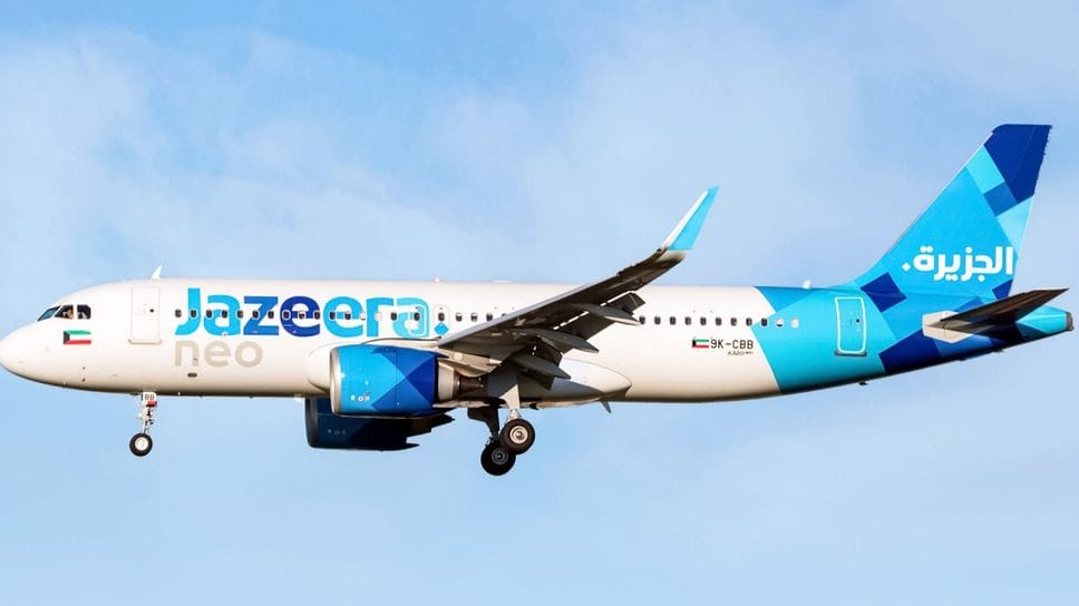Un aero mobile della compagnia Jazeera Airways che ha annunciato un nuovo collegamento con l’aeroporto di Bergamo dal 20 maggio 2026 con Kuwait City