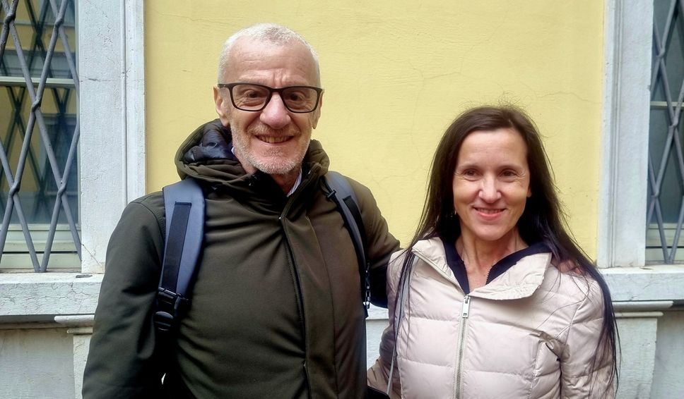 Mario Pirotta e Margaret Longo erano presenti in Comune a Bergamo per il passaggio della Fiamma Olimpica