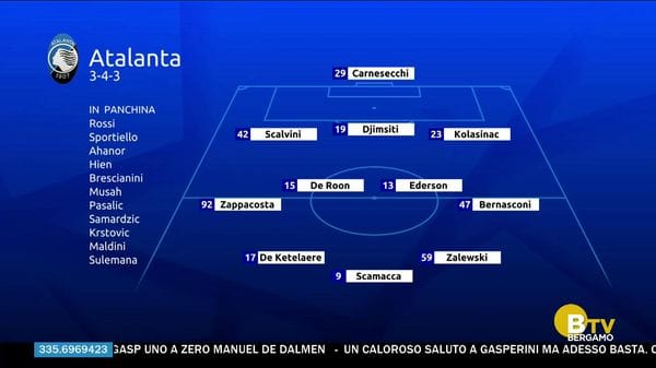 TUTTOATALANTA DIRETTA STADIO