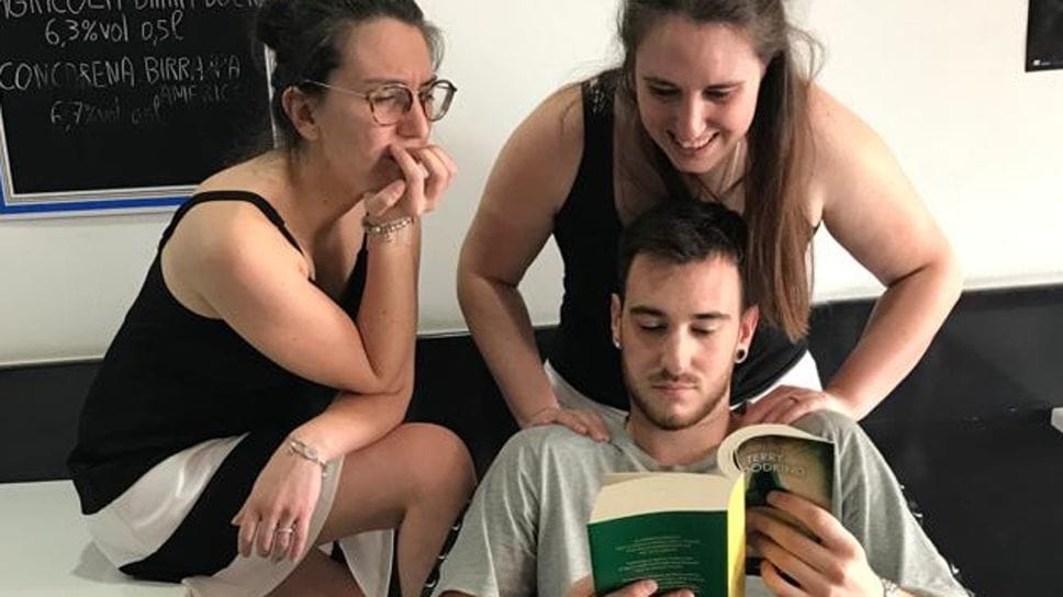 Enrico Ripamonti con le sorelle Sara e Giorgia