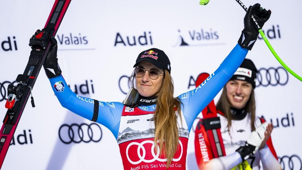 Sofia Goggia, sul podio al SuperG a Crans Montana
