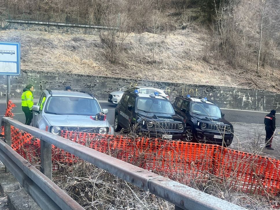 Carabinieri sul luogo del decesso, a Taleggio