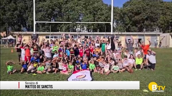 Bergamo, mille bambini alle tappe del Rugby Village Tour