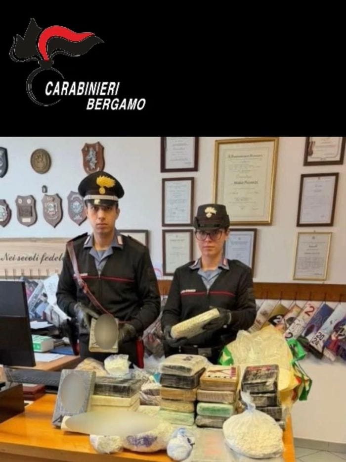 Villa d’Adda, sequestrati quasi 160 chili di droga: arrestato un 24enne - Il video, le foto