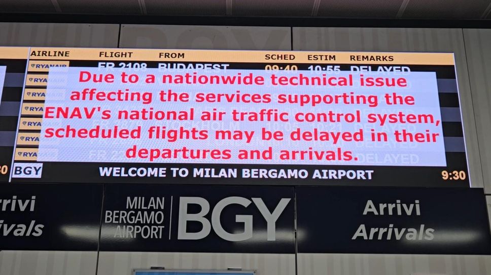 Guasto al sistema di controllo aereo, voli in ritardo in tutta Italia. Disagi anche a Orio al Serio: 19 voli cancellati - Video