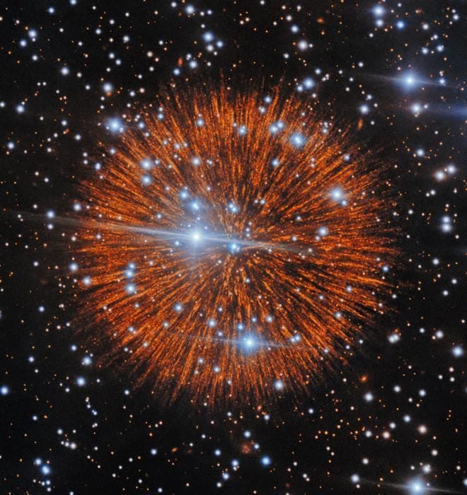 Primo sguardo in una supernova, bolle di gas come perle di una collana 