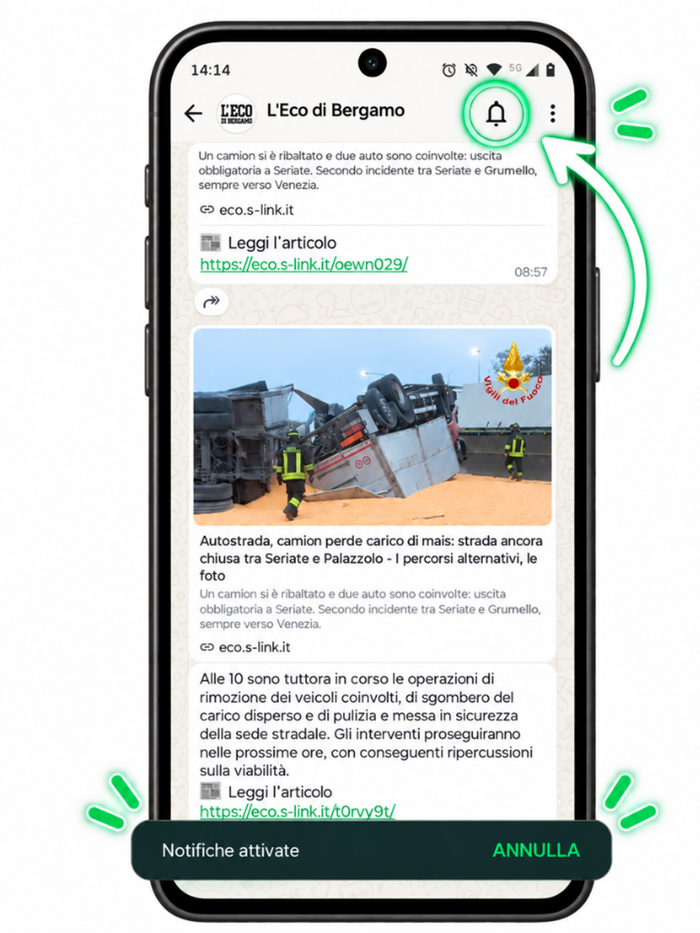 L’Eco di Bergamo arriva su WhatsApp: ecco come seguire il canale gratuito