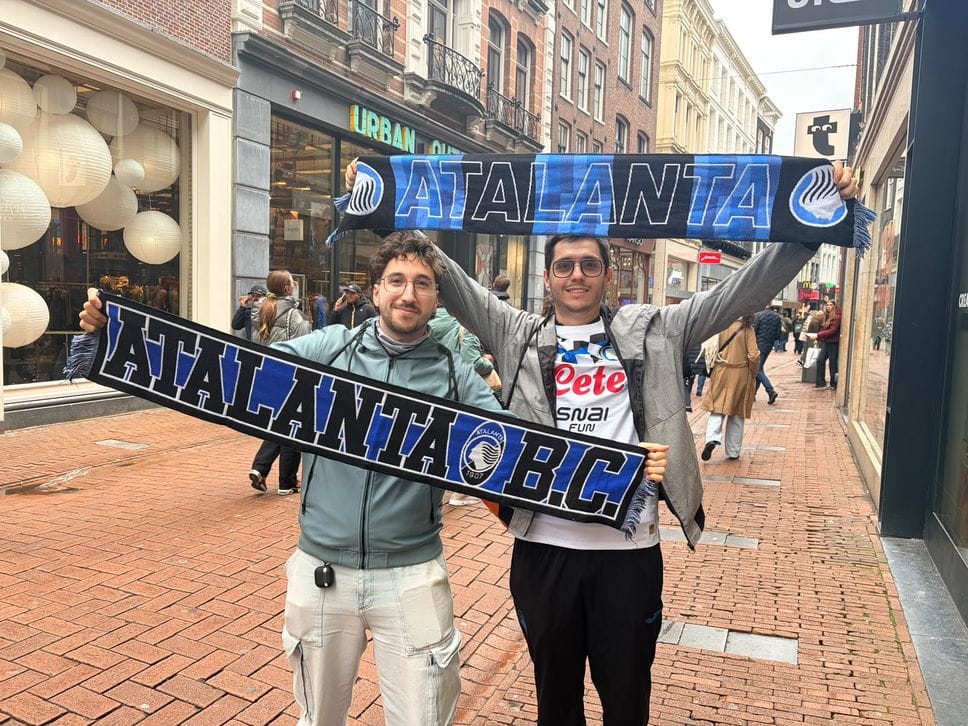 Ajax-Atalanta, tifo nerazzurro ad Amsterdam: in 2.229 sugli spalti - Le foto