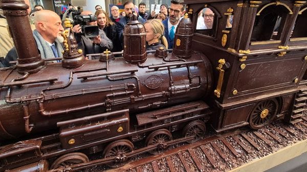 Il treno di cioccolato da record alla Fiera Campionaria di Bergamo