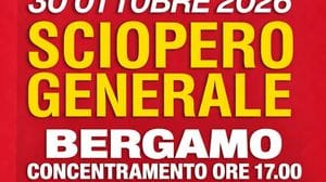 Sciopero generale del 30 ottobre: a Bergamo corteo in centro dalle 17