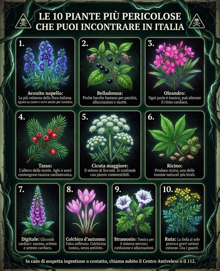 Bacche, fiori e foglie possono nascondere pericoli lungo i sentieri