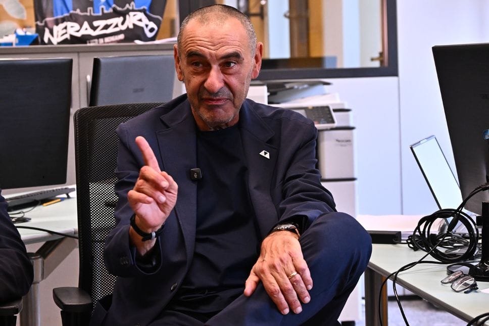 Sarri per un’ora a L’Eco: «Così adesso voglio veder giocare l’Atalanta»